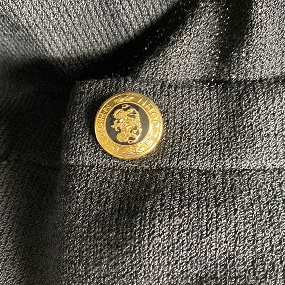 St. John basics long line cardigan enameled button S quiet luxury sweater blazer - Picture 7 of 12